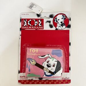 Vintage Disney 101 Dalmatians Pink Plastic Vinyl Wallet Pyramid Handbags NEW
